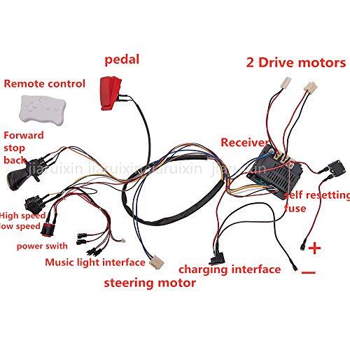 weelye 12 Volt Children Electric Car DIY Modified Wires and Switch Kit,with 2.4G