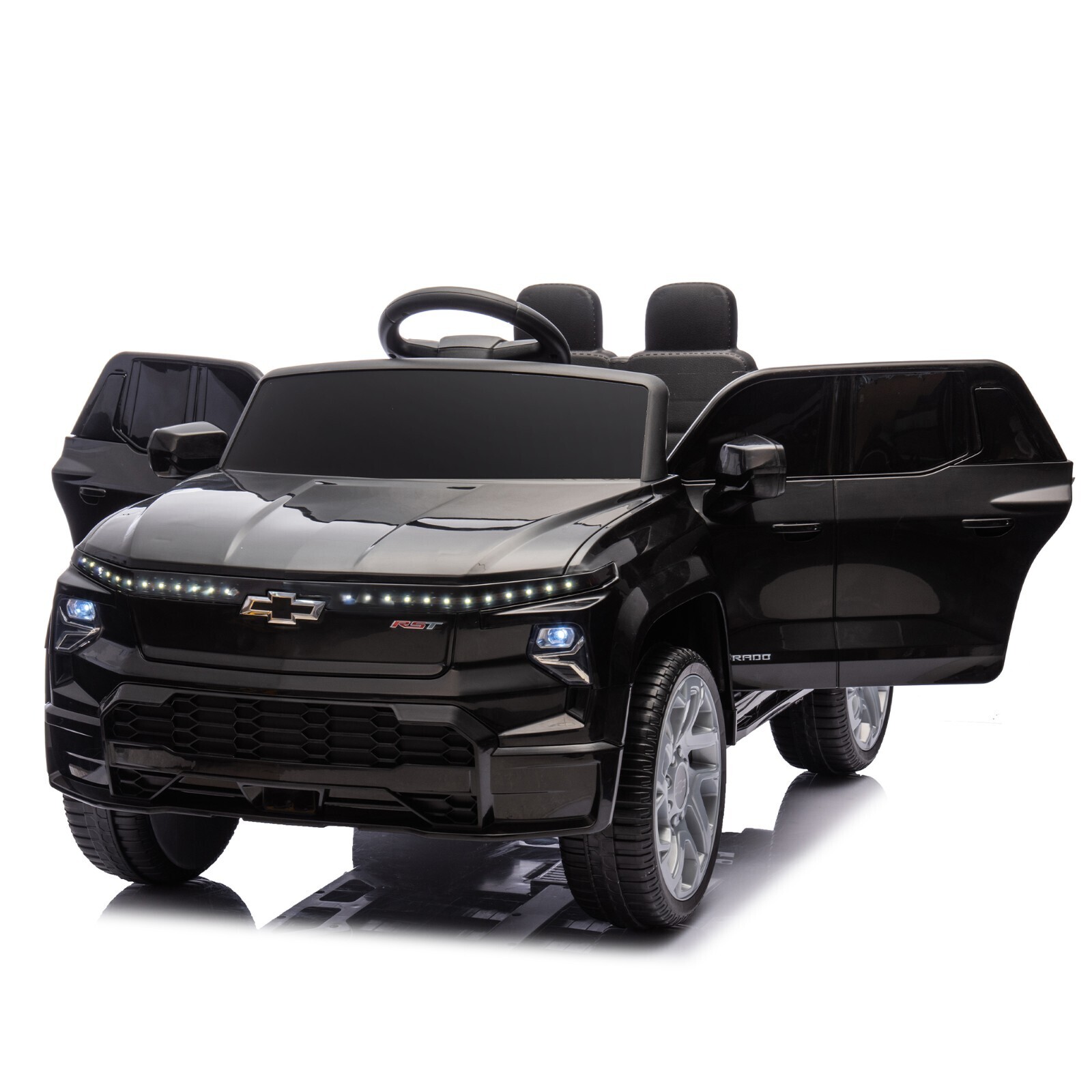 12V Kids Ride on Truck Licensed Chevrolet Silverado Electric Car Toy with Remote