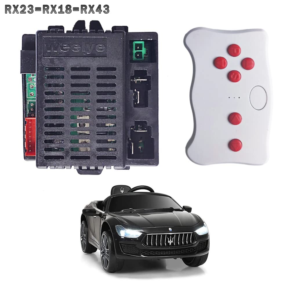 JRRXM 12Volt Weelye RX23 RX18 RX43 2.4G Bluetooth Receiver Control XH, Black