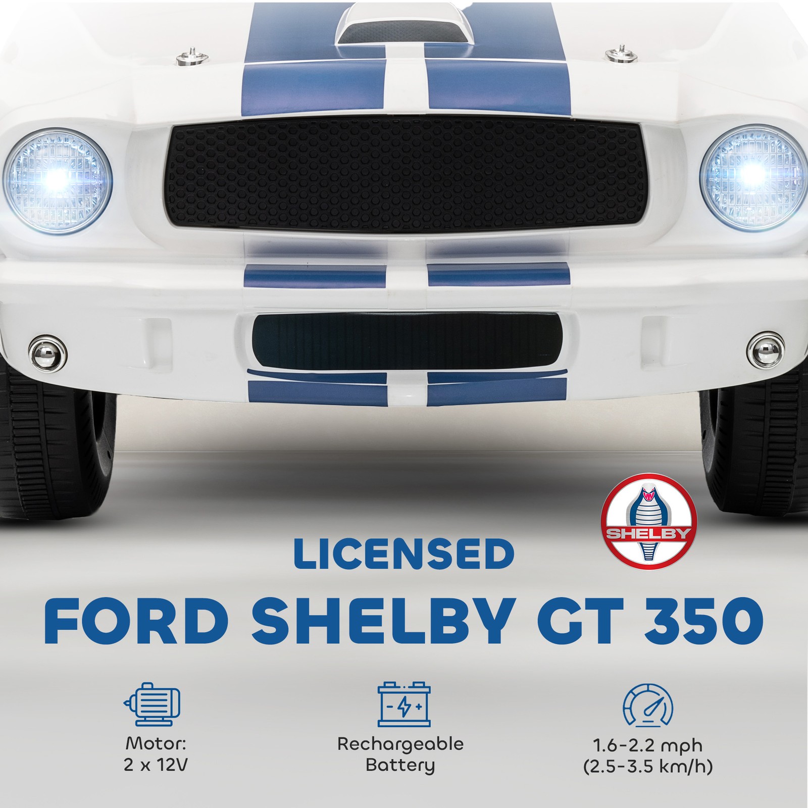 12V Kids Ride on Car Remote Control LED MP3 for Ford Shelby GT 350 Licensed 3-6