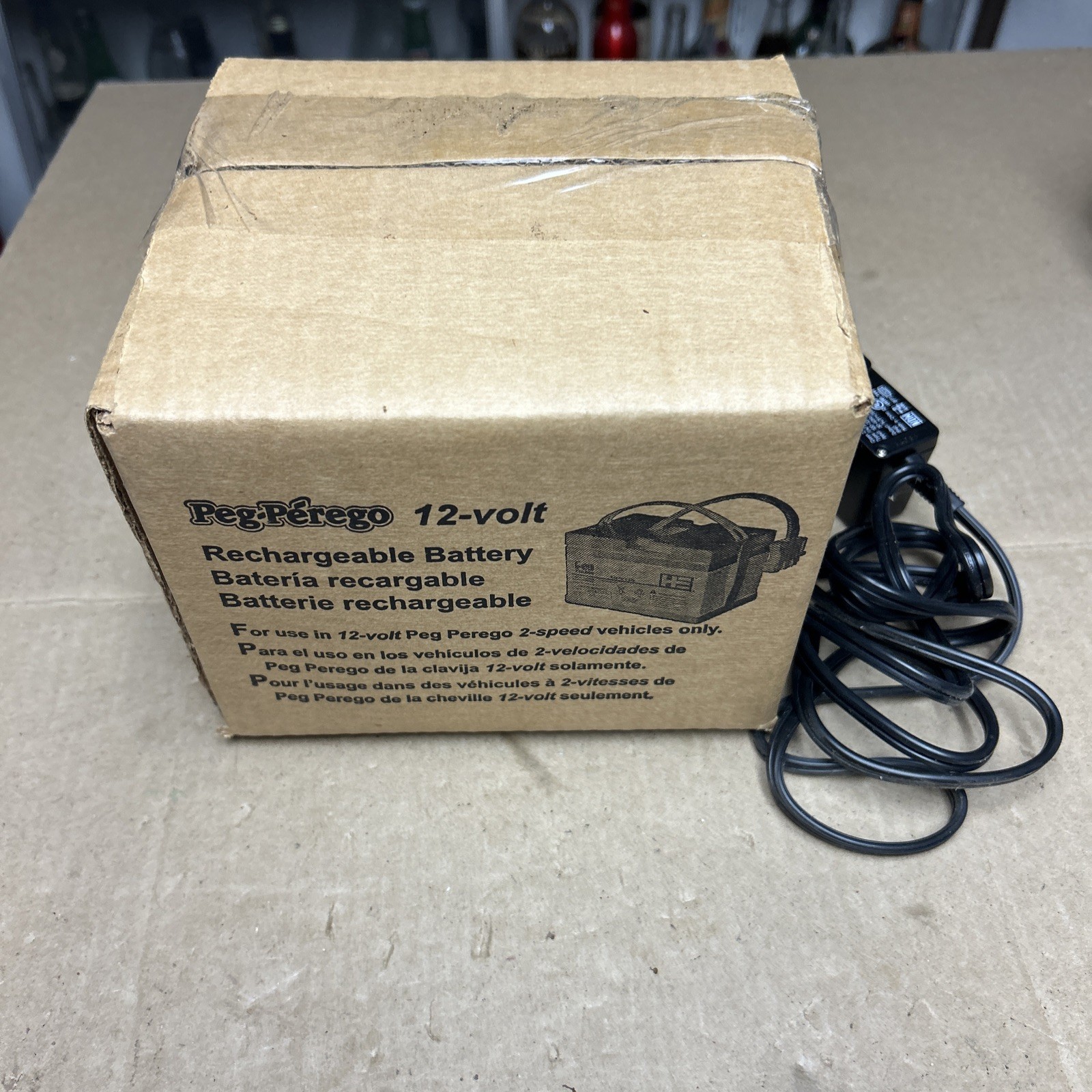 Genuine OEM Peg-Perego 12-Volt Battery For Ride On Vehicles, IAKB0501 W/ Charger