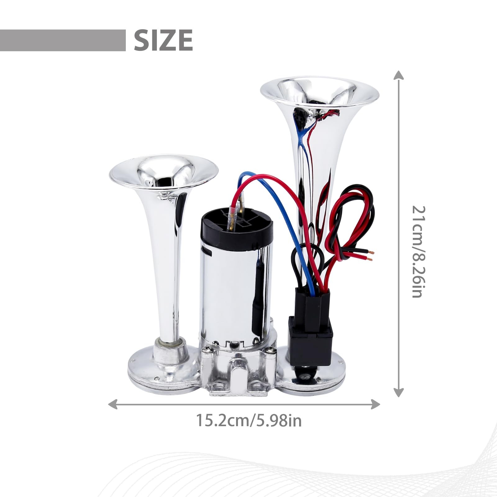 600DB Dual Train Horn 12V Pickup Truck Boat Car Horns Kit With Compressor
