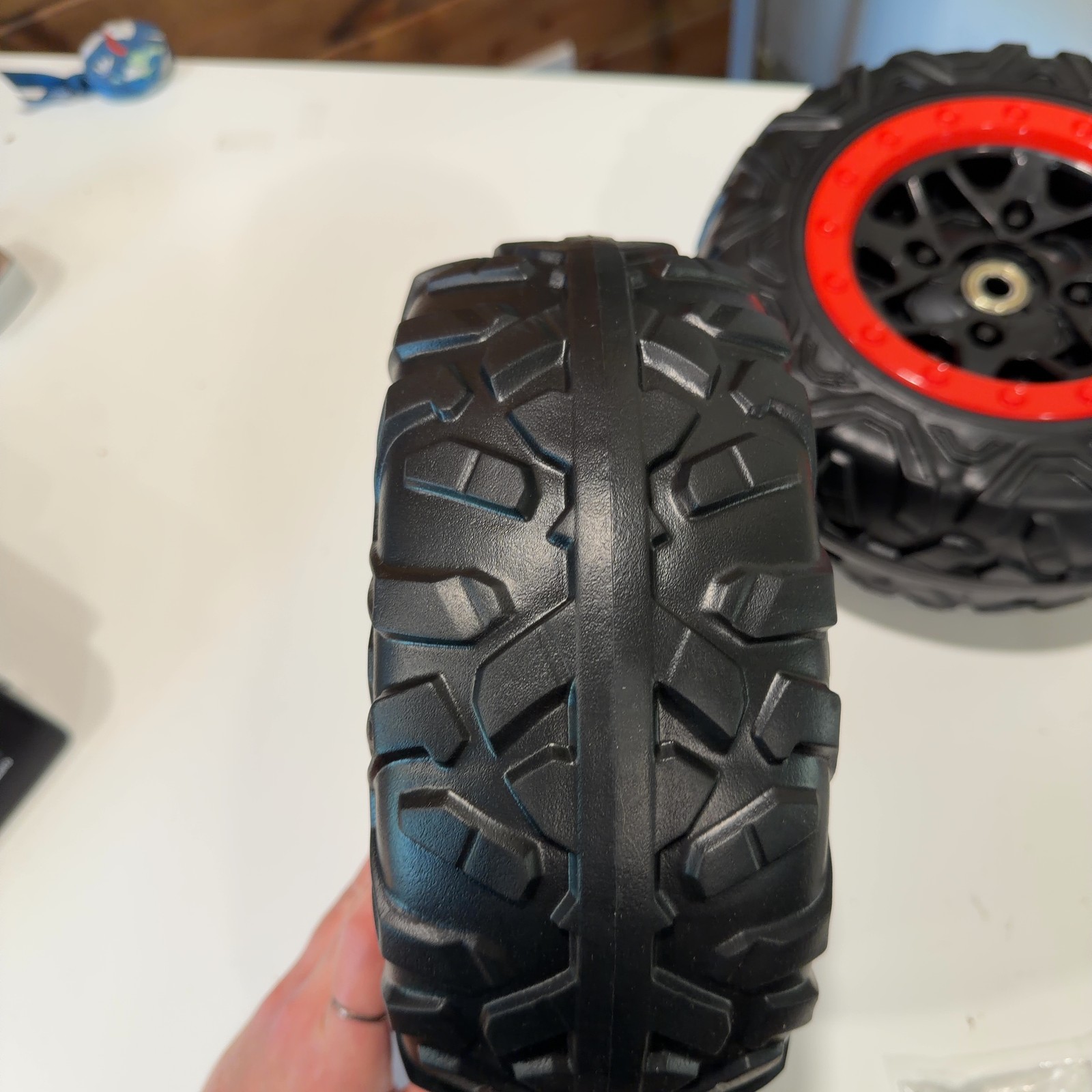 2 Pack 9.8in Solid Rubber PU Tire for Power Wheels Gator Alligator Ride On Car