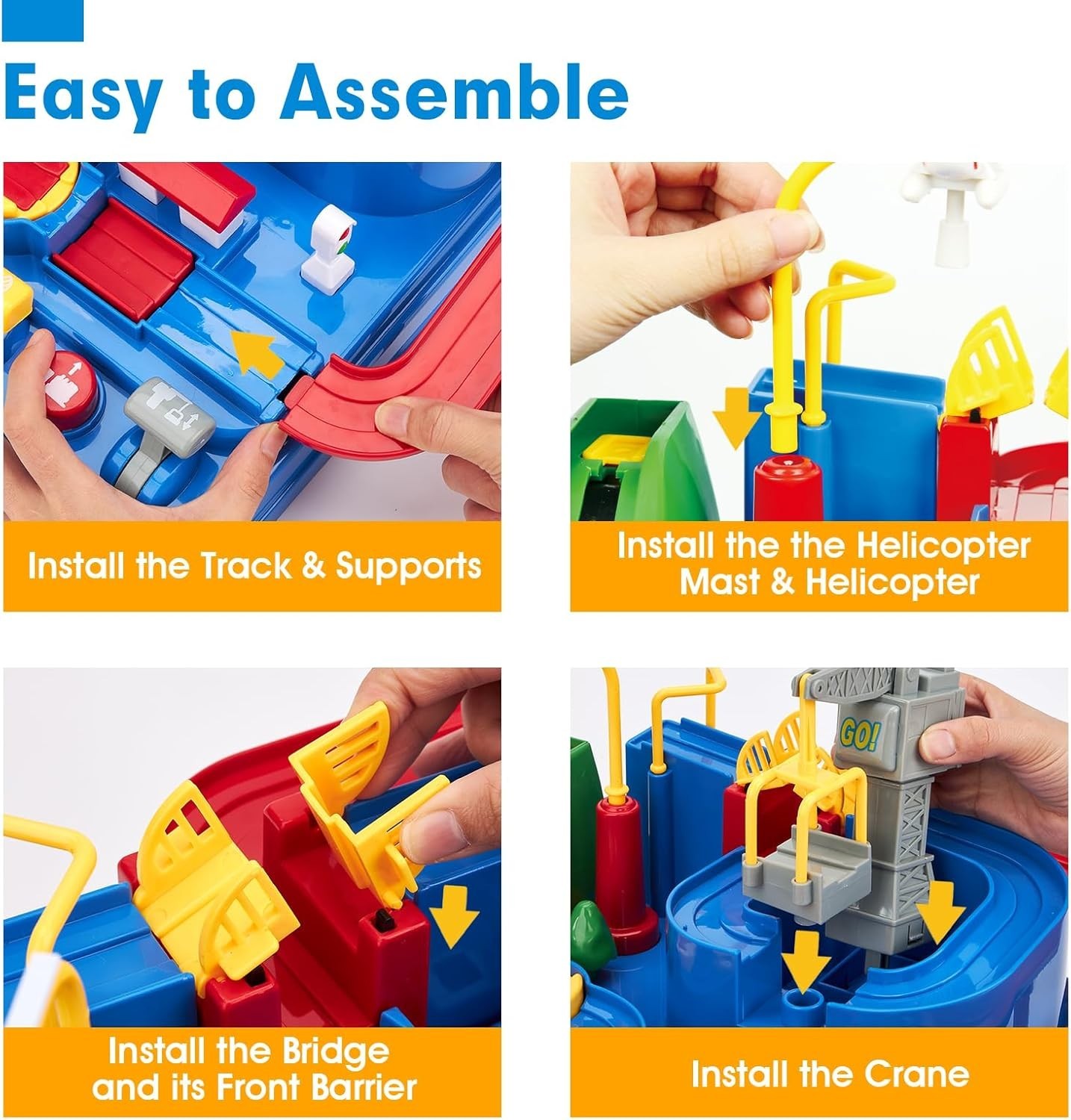 Toys for 3 Year Old Boys – Large Car Race Track for Toddlers 3-5, City Rescue To