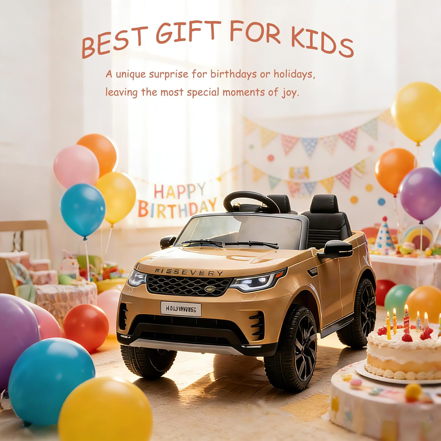 12V 4.5AH Electric Car for Kids, Children Ride on Toy with Parental Remote Contr
