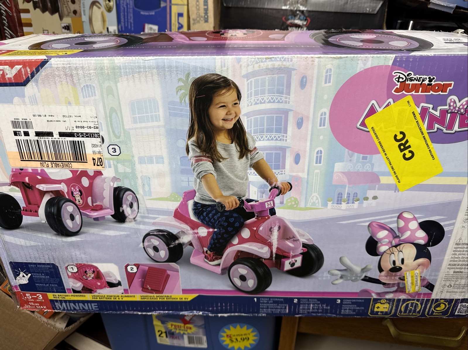 HUFFY MINNIE MOUSE BATTERY RIDE-ON QUAD – 6V – AGE 1.5+ YEARS OLD – PINK