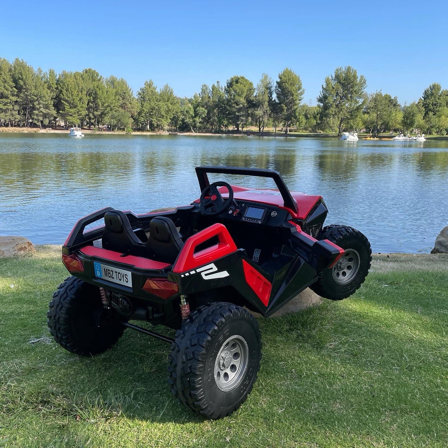 Touch TV 24 V Clash Ride On 4×4 Xl Buggy 4×4 Rubber Age 1-10 Razor Remote Red