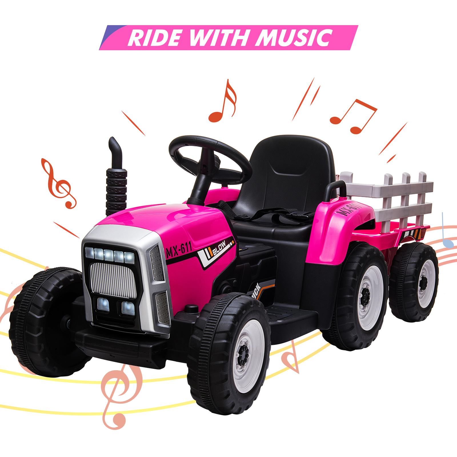 Kids Ride On Toys Car Tractor 12V Powered Electric w/Remote Control Kids Gift US