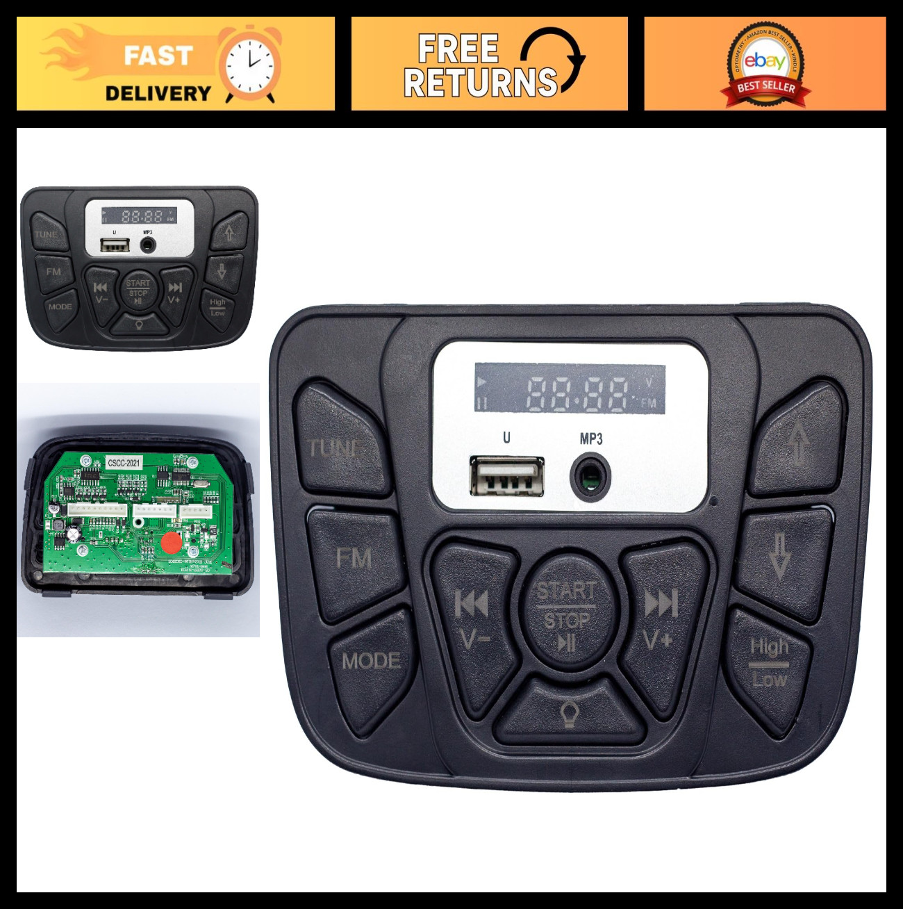 12V Kids Ride-On Toy Car Circuit Board Replacement for Chevy Silverado & Toyota
