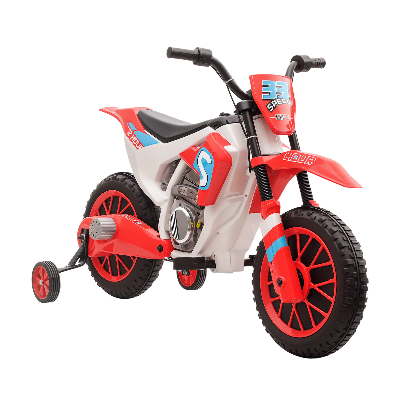 12V Ride On Dirt Bike Electric Off Road Motorcycle Toy with Training Wheels