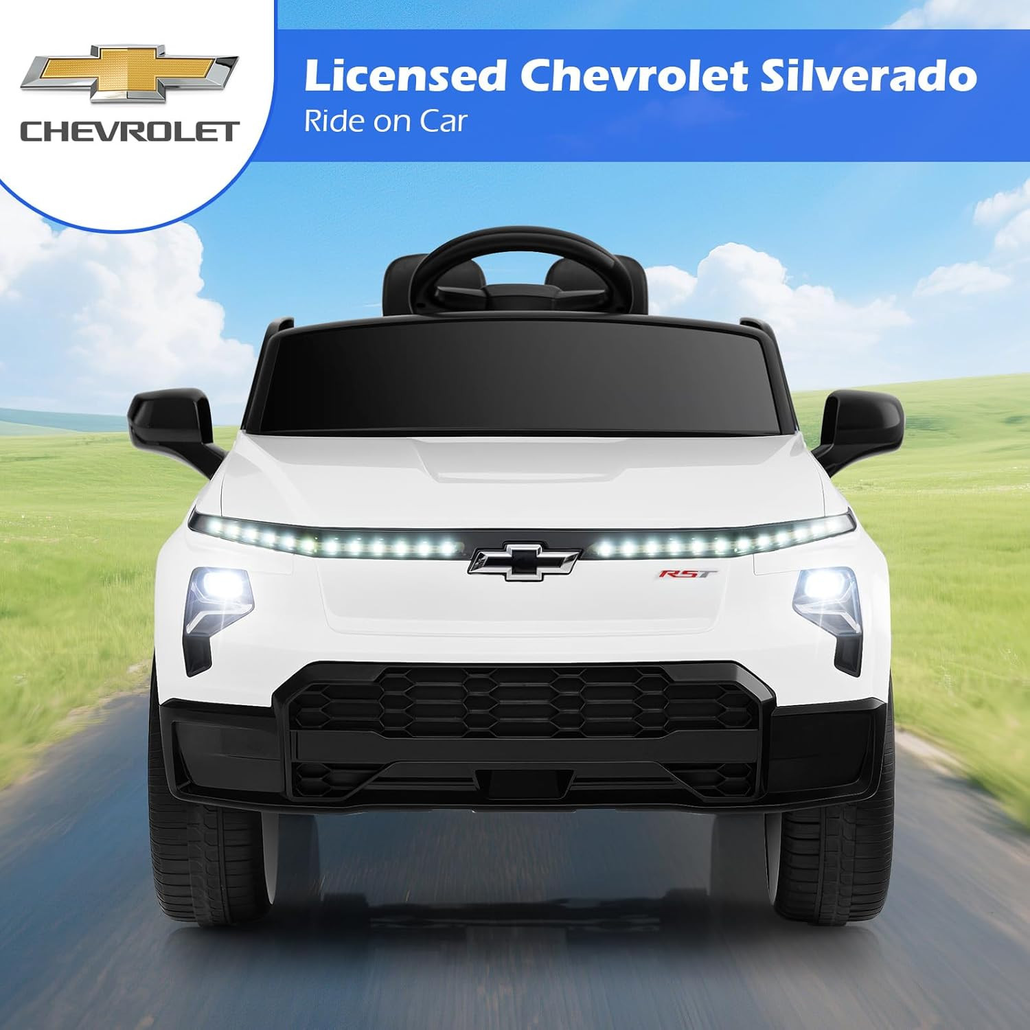Licensed Chevrolet Silverado Ride on Car for Kids by , 12V Battery Powered Elect