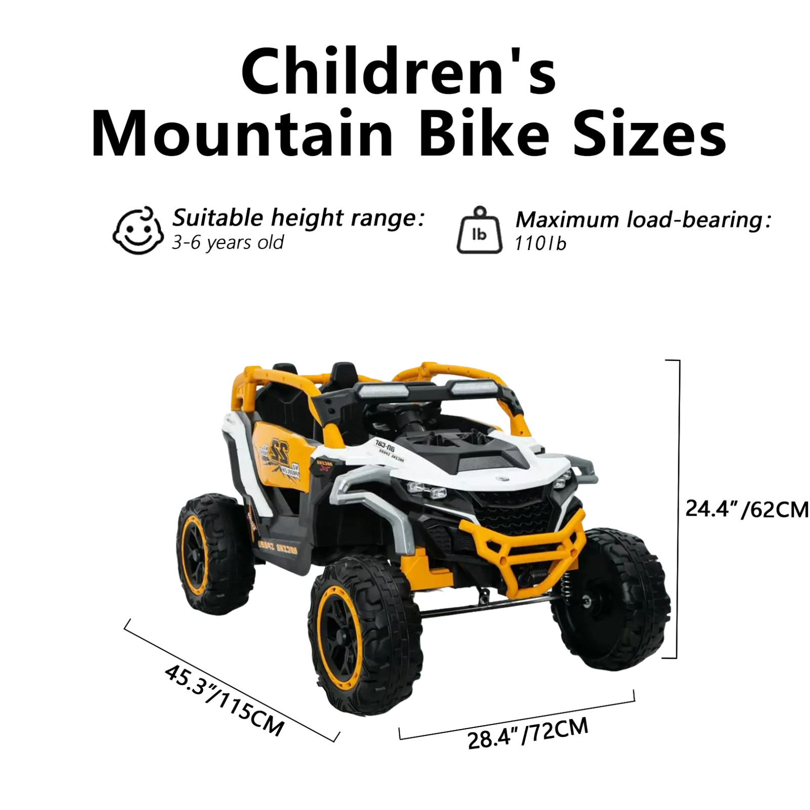 12V Kids Ride On Car UTV Truck 2-Seater Battery Power Wheels with Remote Control