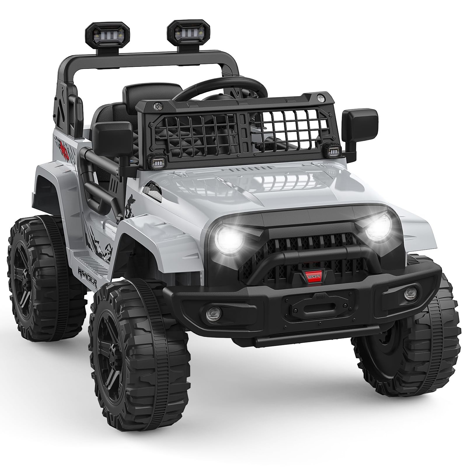 ELECTRIC RIDE-ON TRUCK 12V 4.5AH WITH REMOTE SPRING SUSPENSION – GRAY