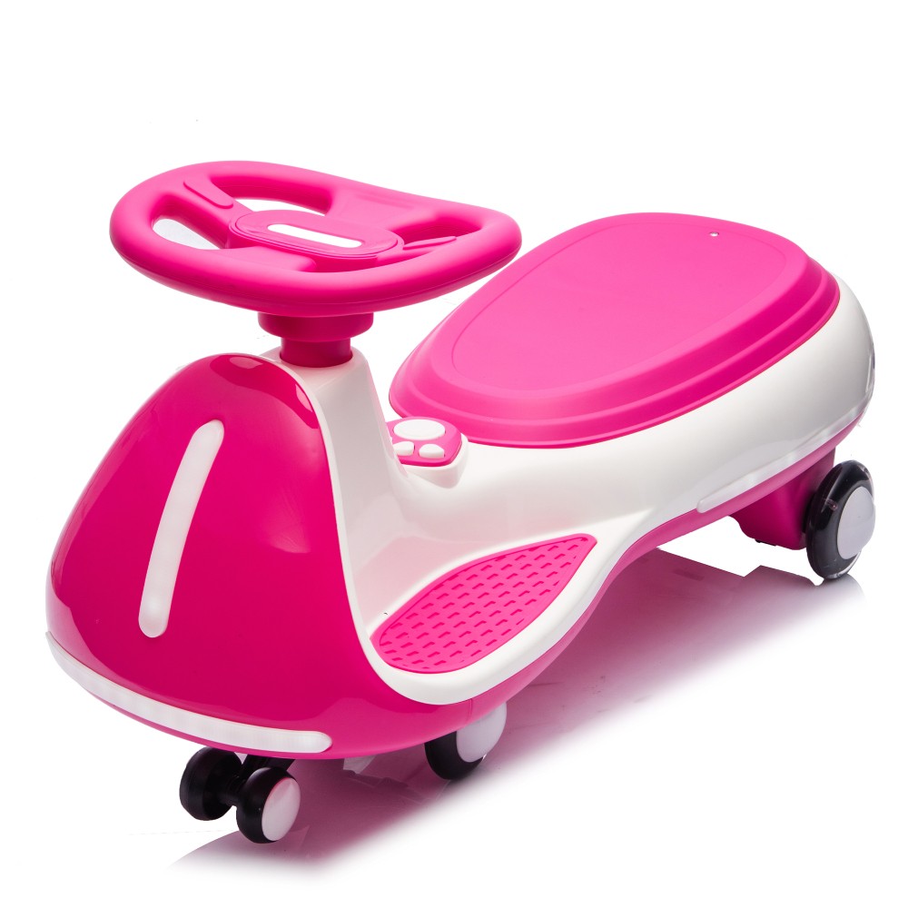 Kids Wiggle Electric Ride-On Car w/Floating Wheels & Music for Age 3-8