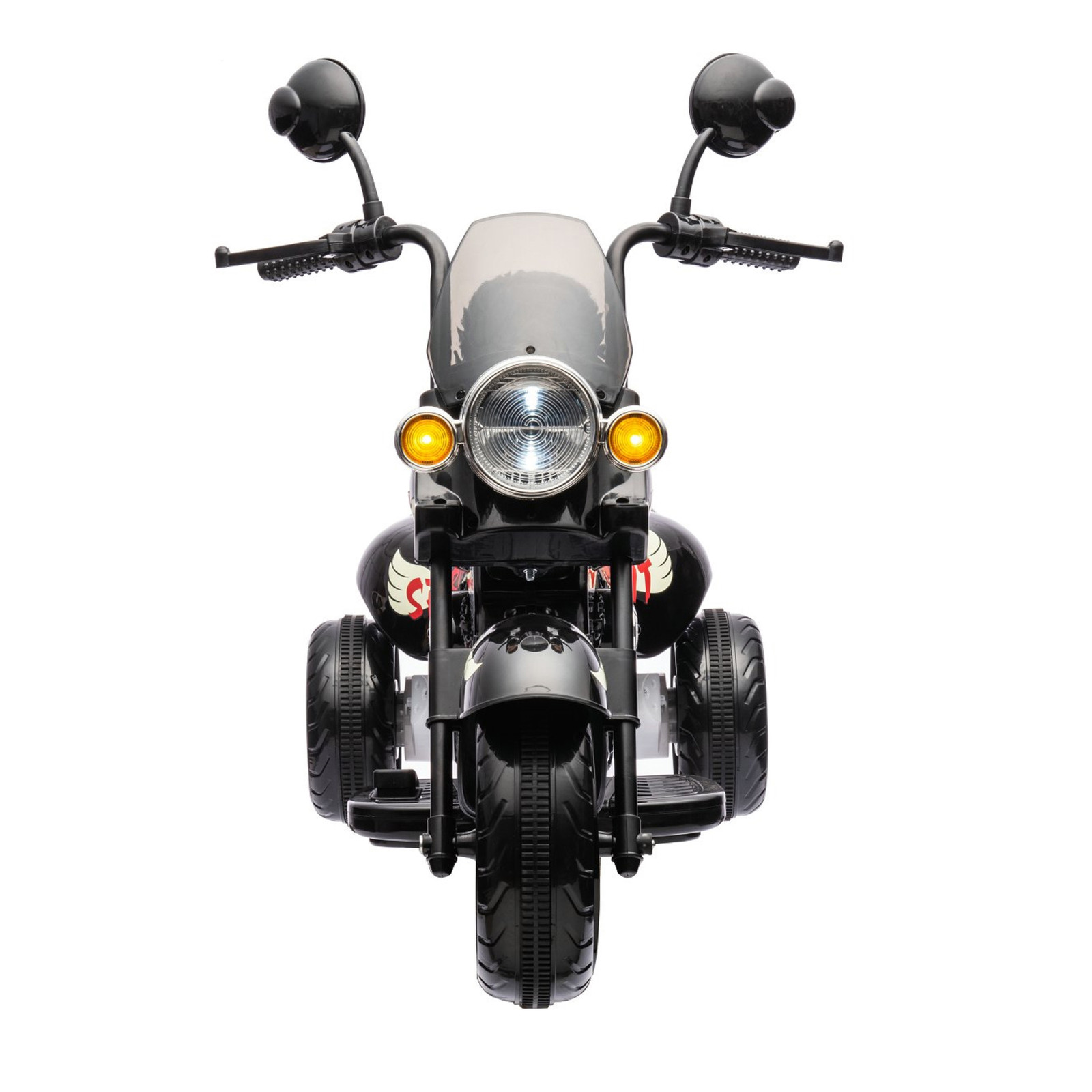 12V Freddo Kids Cruiser Chopper Motorcycle Ride On Toy Car W/ LED Lights Black