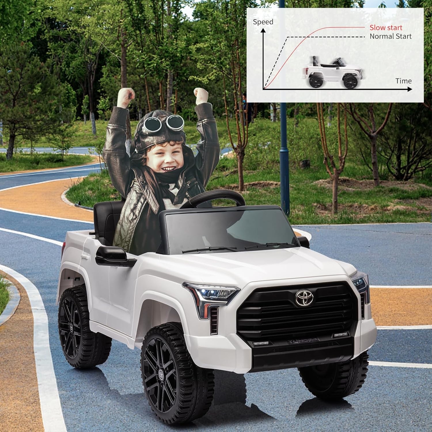 Kids 12V Ride On Truck,Off-Road Pickup w/ 2.4G RC,Electric Cars Toy for Boy Girl