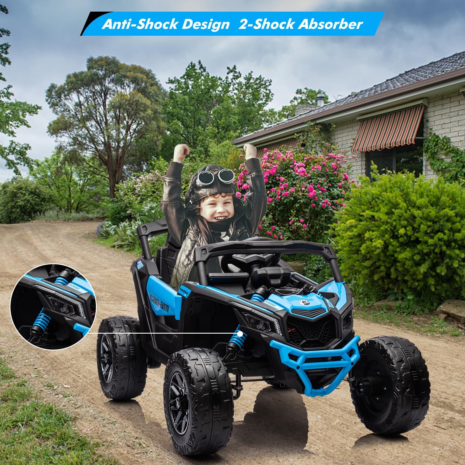 Hetoy 12V 7AH Kids Ride On Car Electric Off-Road UTV Boy Girl Gifts w/ Remote