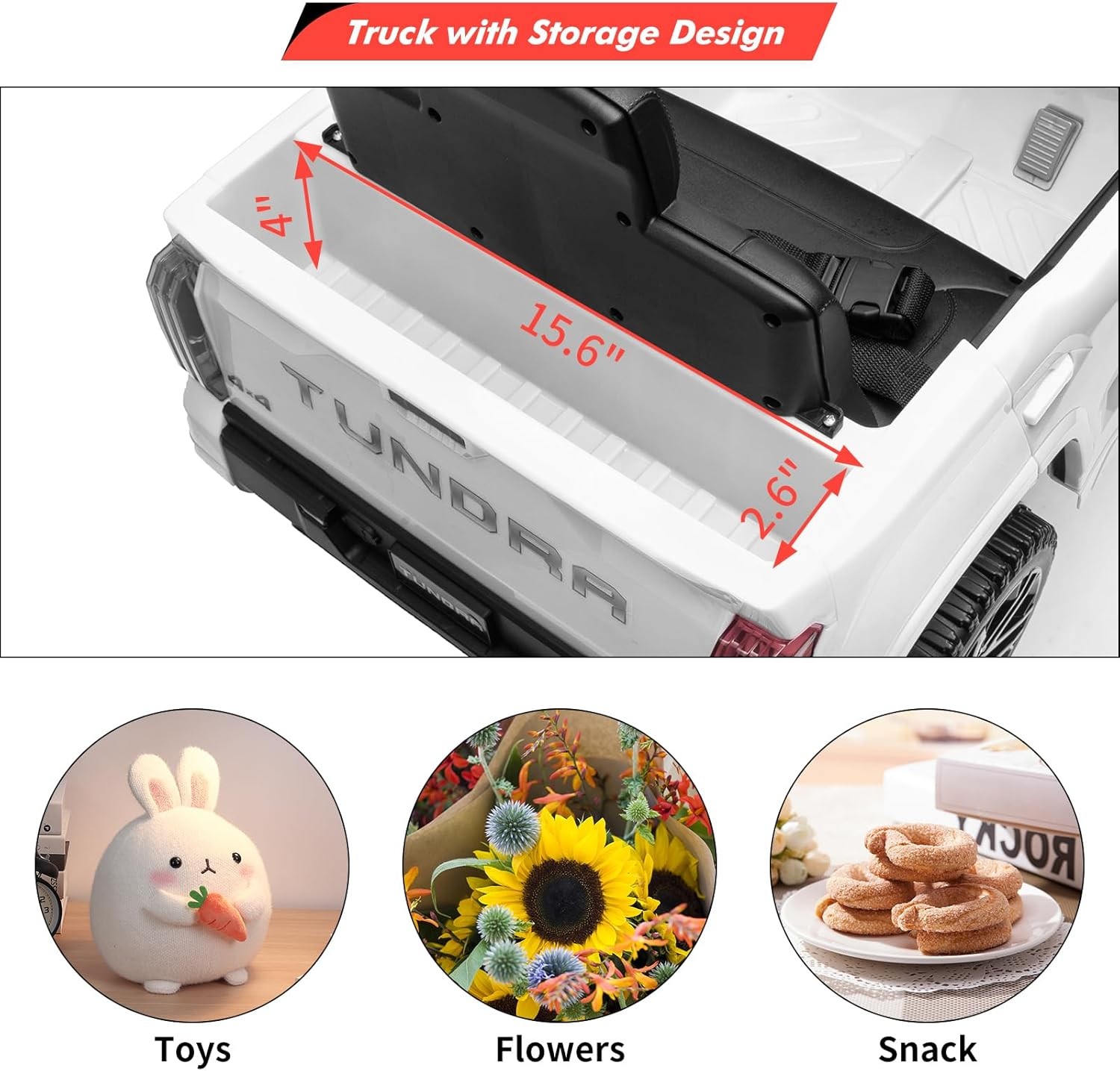 Kids 12V Ride On Truck,Off-Road Pickup w/ 2.4G RC,Electric Cars Toy for Boy Girl