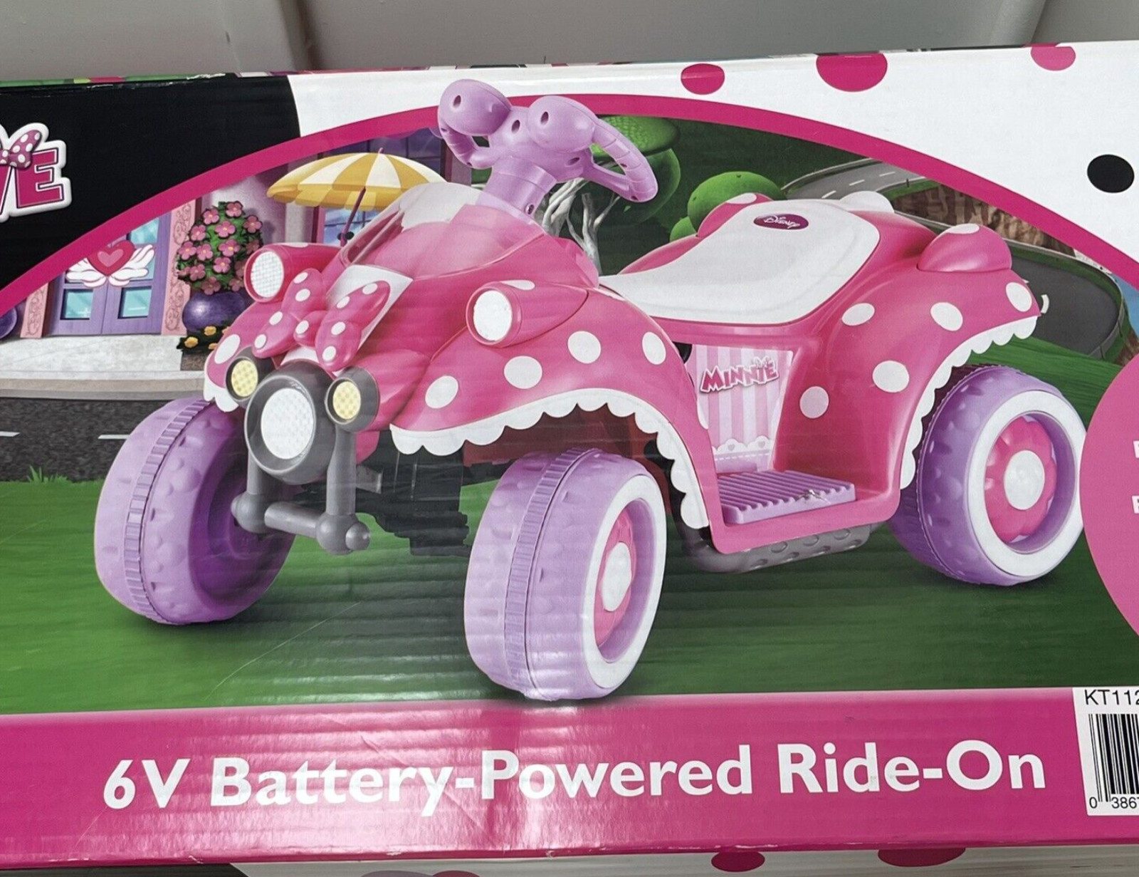 New Disney Junior Minnie Mouse 6V Battery-Powered Ride-On Kids Power Trax 18m+