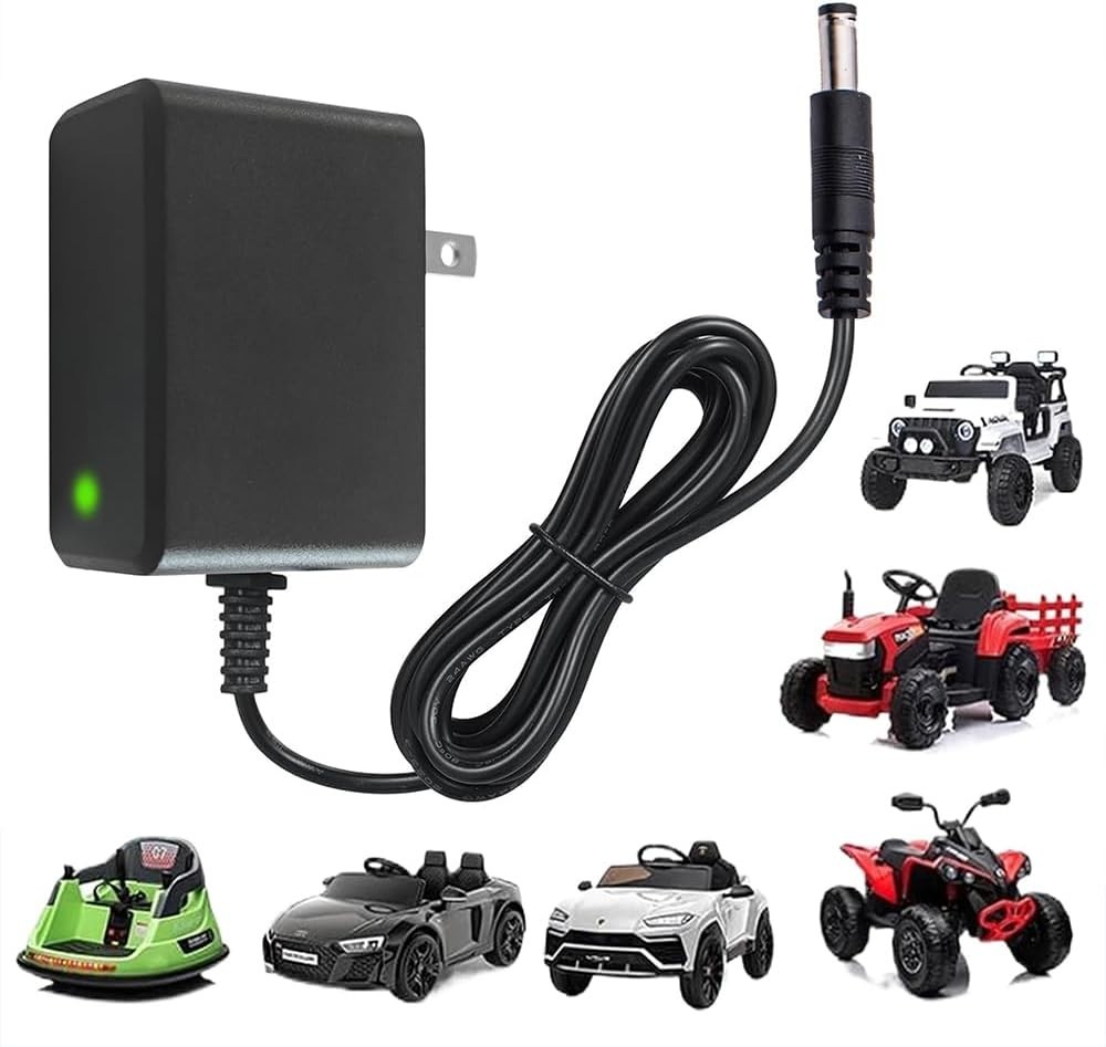 12V Battery Charger for Ride on Toys Car, Universal 12 Volt Battery Charger Clas