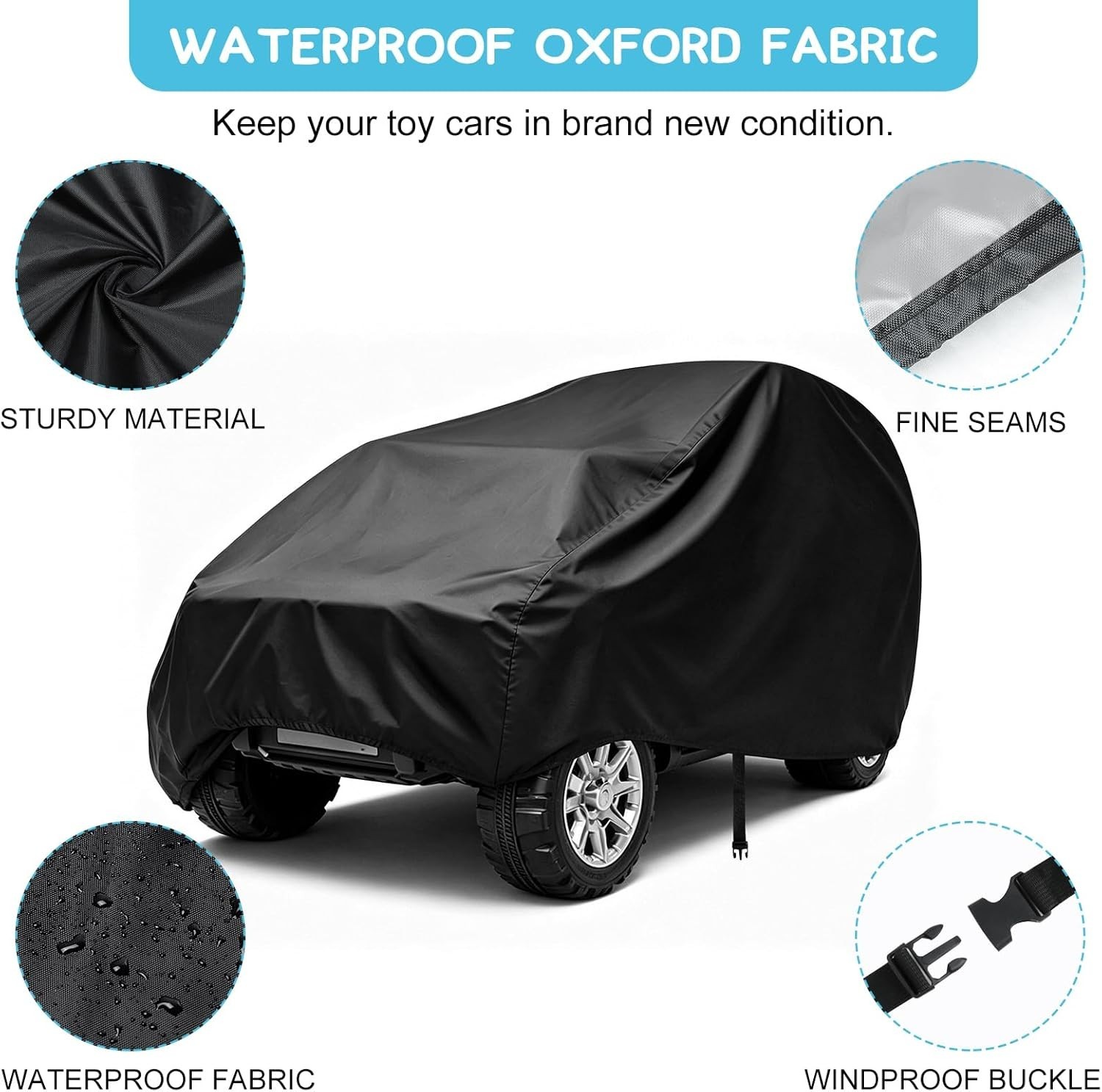 Universal Fit Kids Ride-On Toy Car Cover – Waterproof & UV Protection (52x28x24)