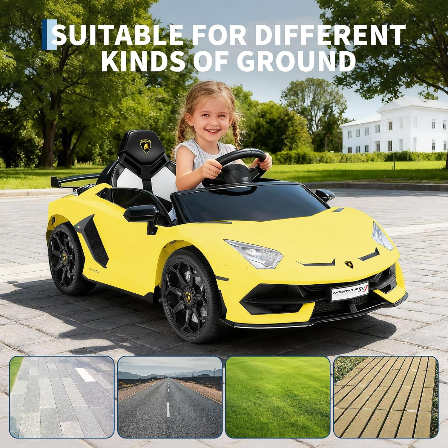 12V Kids Electric Car with Remote Control, LED Lights & Sound System – Licensed