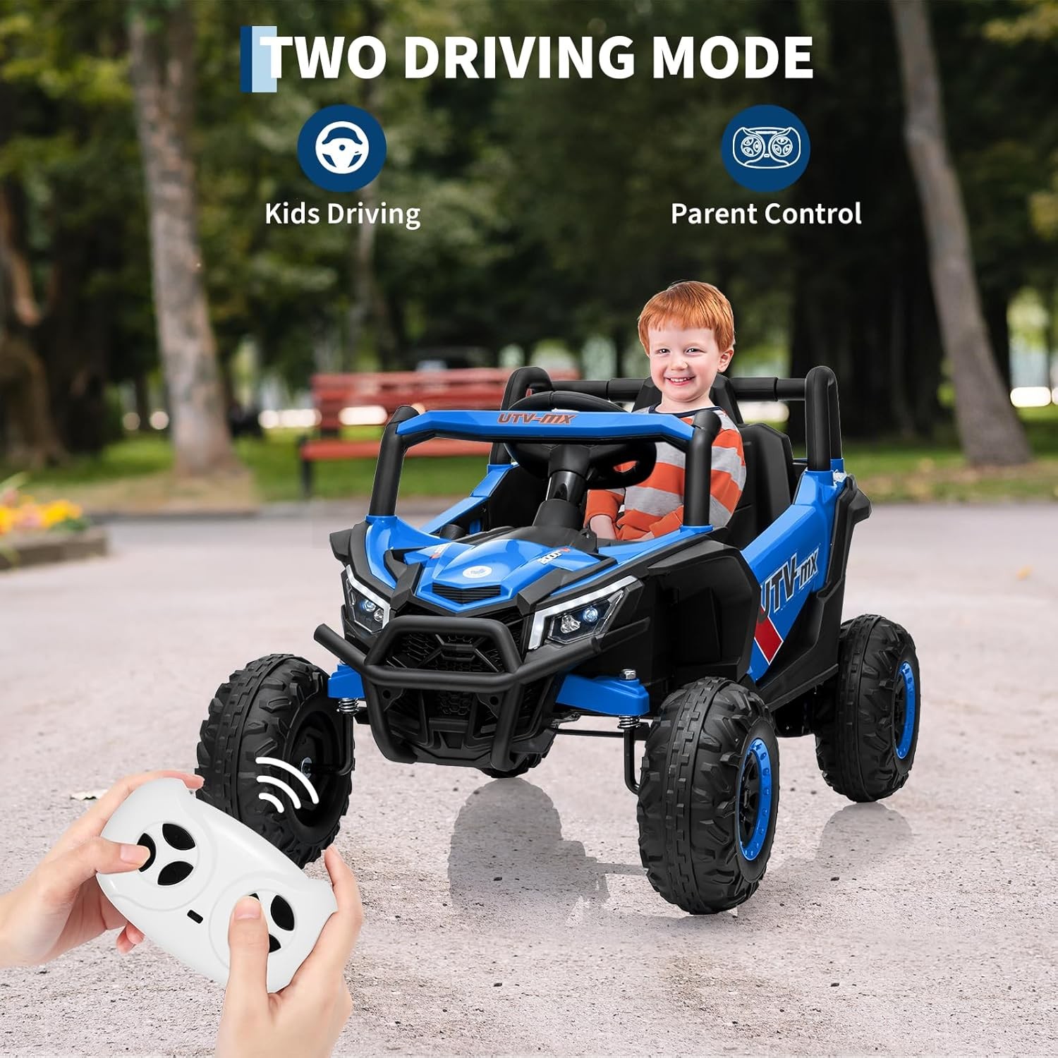 12V Kids Ride On Car UTV Truck Remote Control 4WD/2WD Electric Vehicle w/ Music