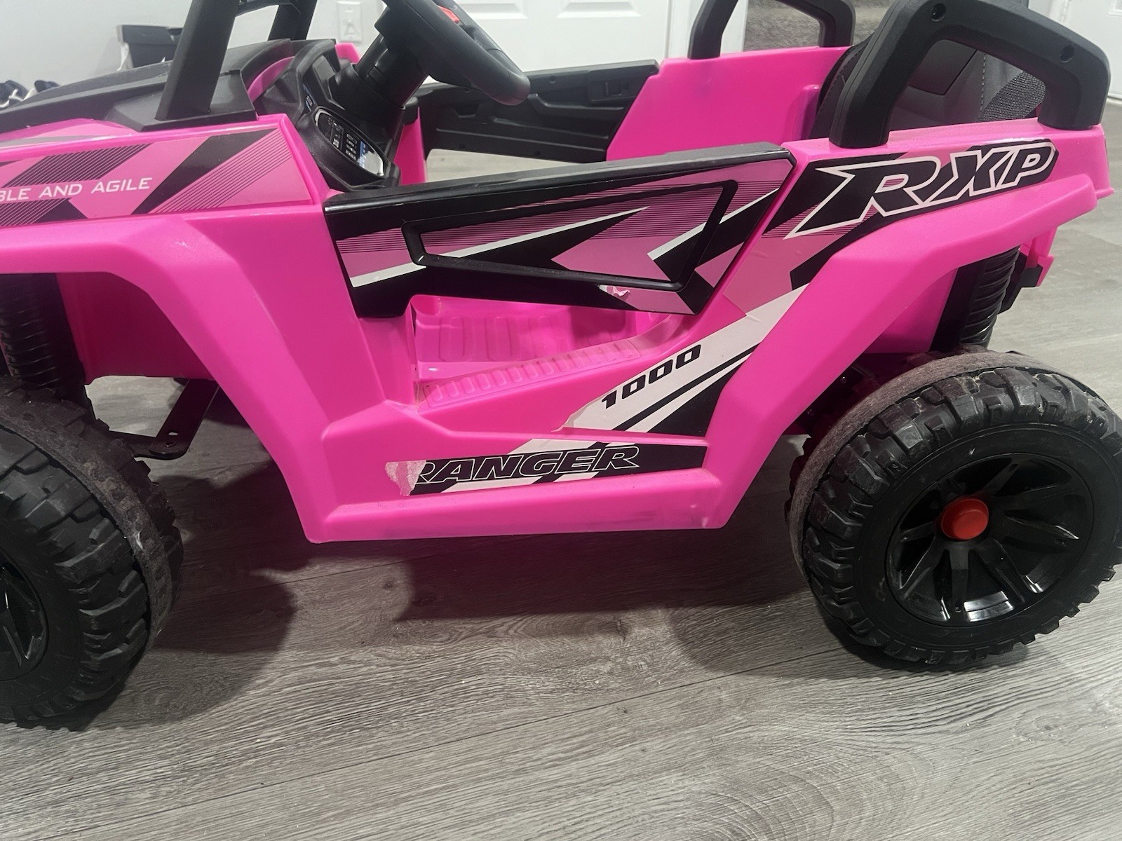 Tobbi Pink RXP 1000 Battery Operated Ride-On Toy Car for Kids