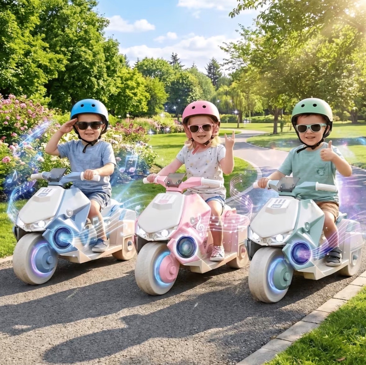 6V Motorcycle Toy For Kids Ages 3 To 6 With Led Lights & Interstellar Music