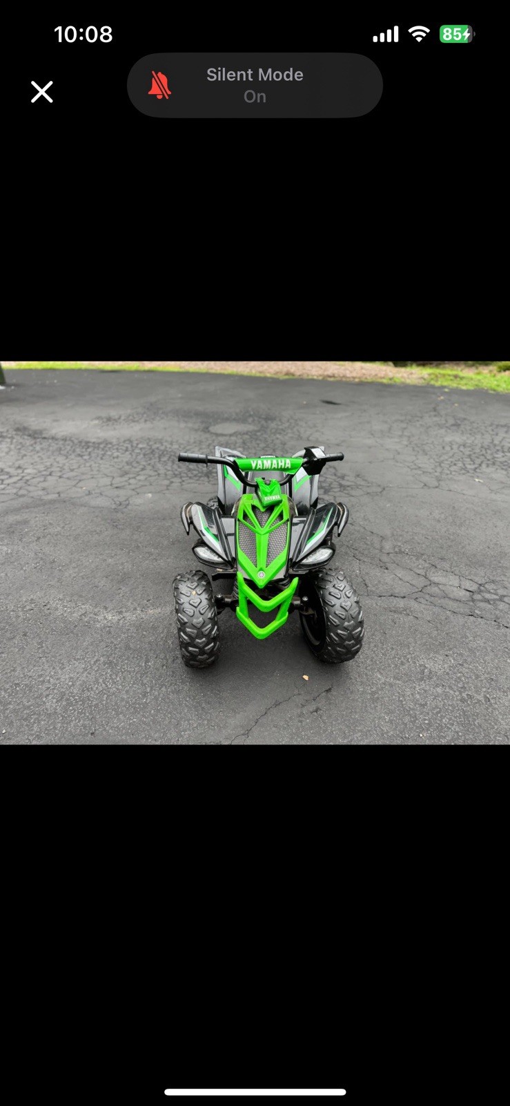 Yamaha Raptor ATV 12V All-Terrain Battery-Powered Ride-On, Blue, Ages 3+