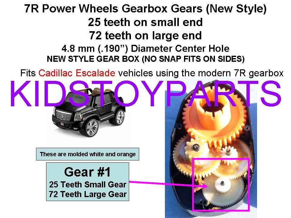 4x Gear #1 ALSO FITS Power Wheels ALL #7R GEARs 25/72 teeth Racer Pack
