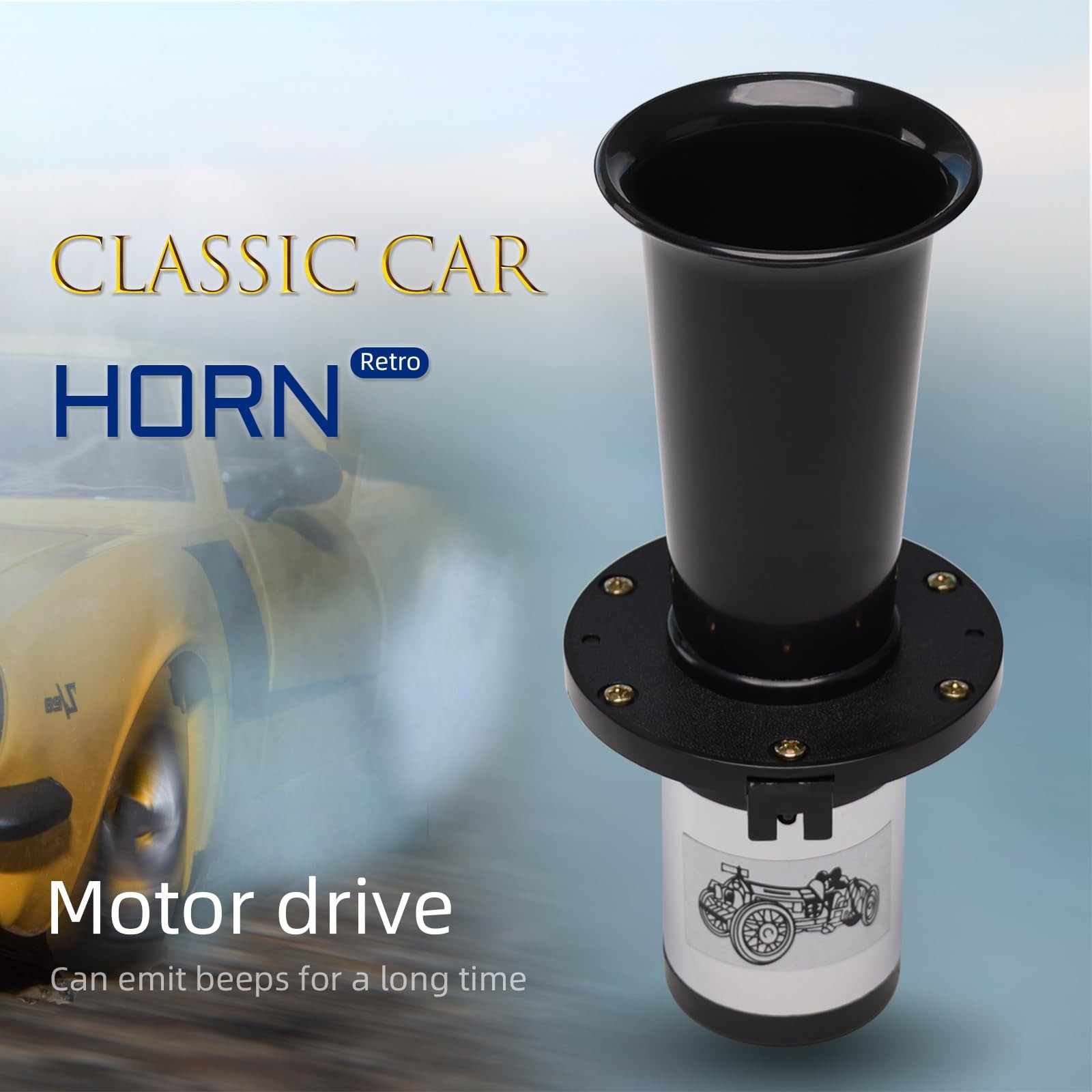 Ooga Horn Classic Car Funny Horns Ahooga Air Old Style Black Strange Tone