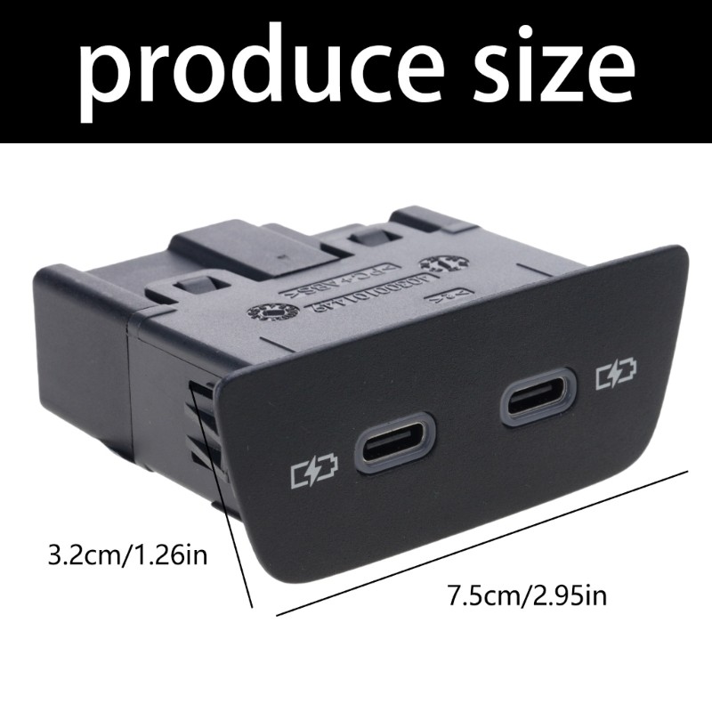 3G5035718A Double Type C Car Charging Port Interface Automotive Accessories
