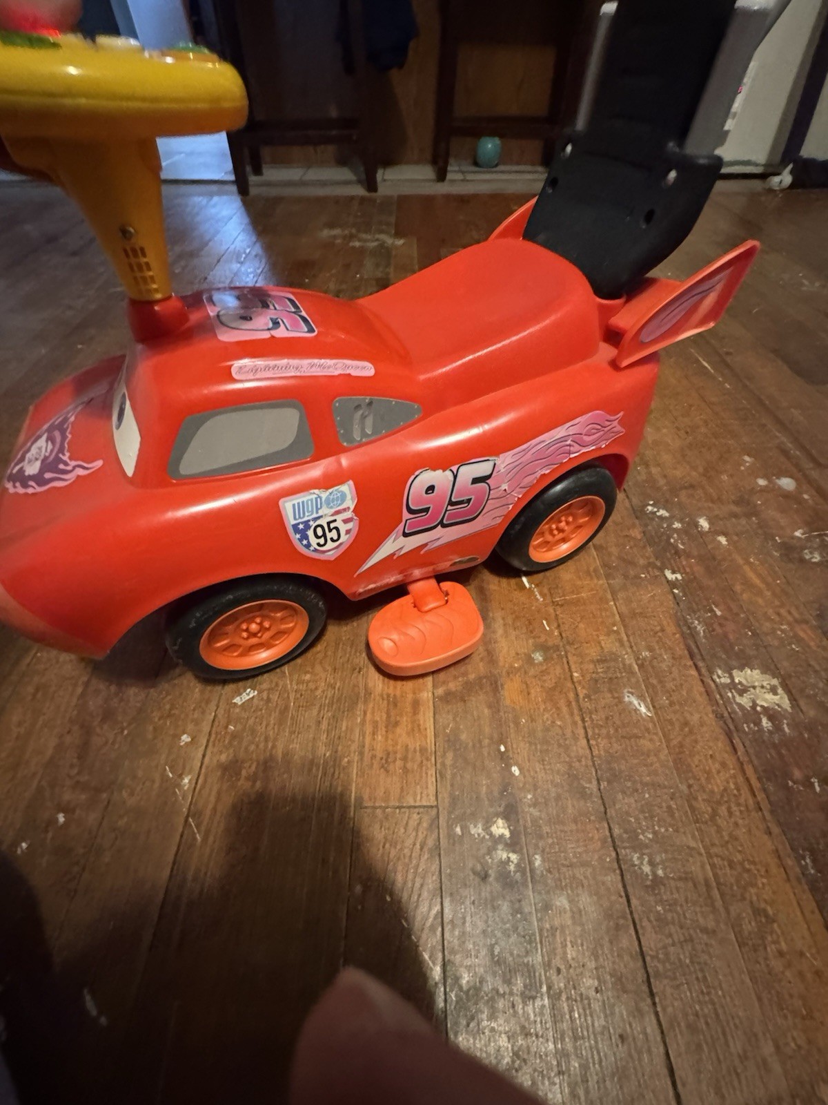Disney Pixar Cars 3 Lightning McQueen Racing Ride On Car Or Handle To Push Child