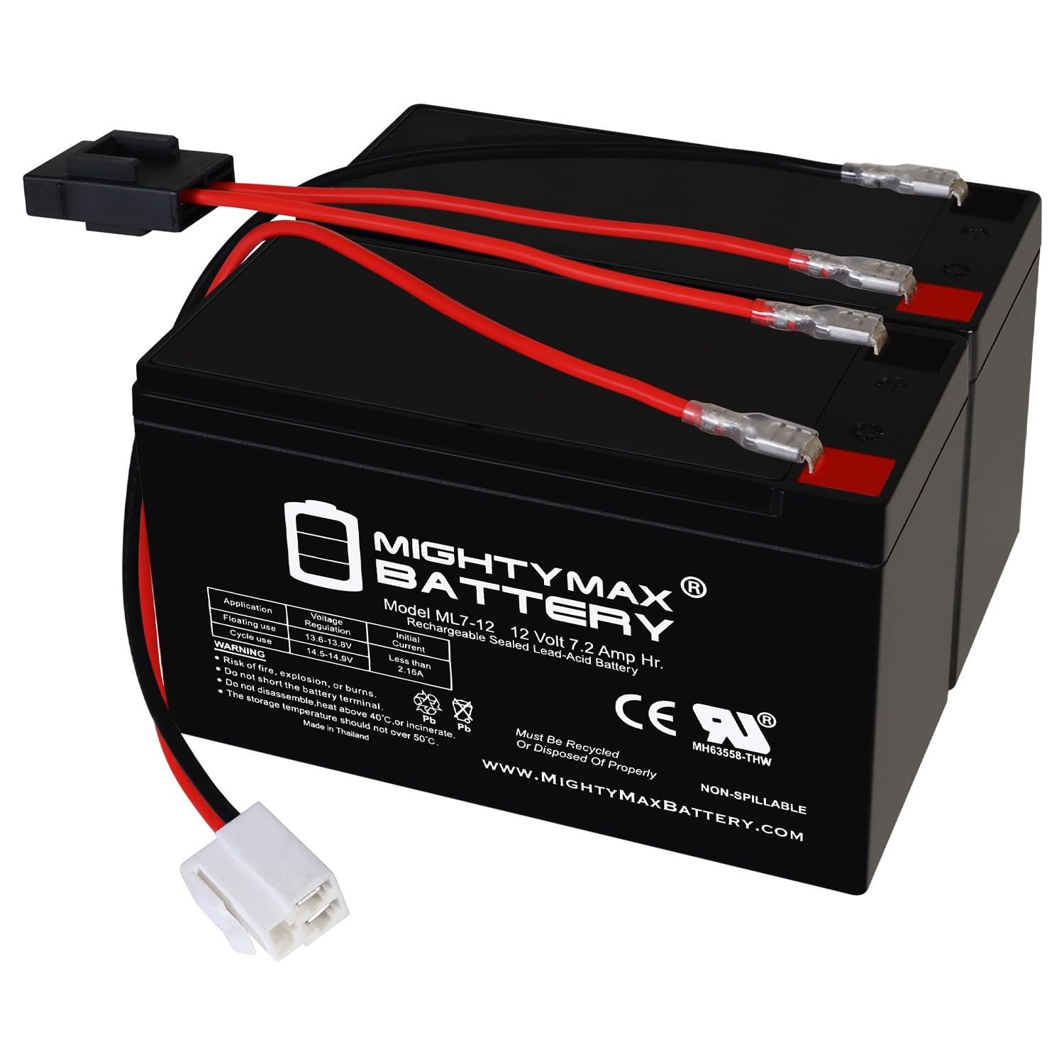Mighty Max Battery 12v 7ah Kit for Razor Scooter Ride On Toy