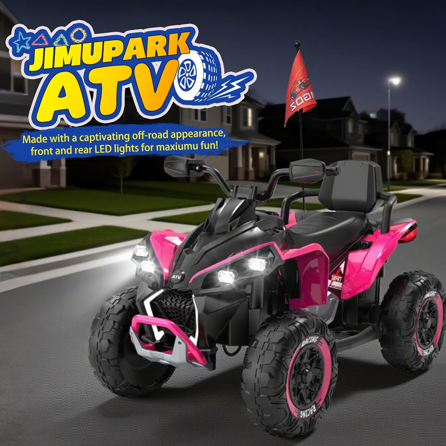24V Ride on Car Electric Off-road ATV Battery Power Quad Car for Kids Age 3-12