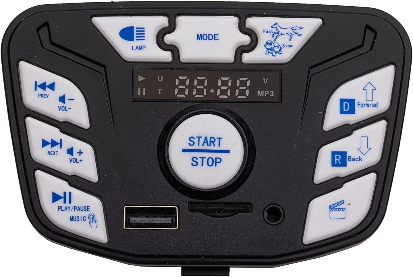 JR1927M-Z Blue 24V Children’s Vehicle Power Supply Central Control Switch Mul…
