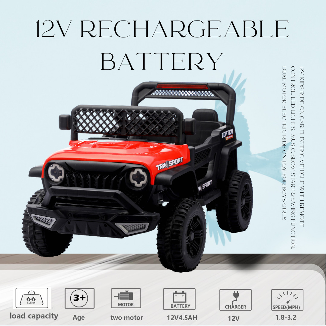 Ride on Car Kids Electric Car with Remote Control Swing for 3~6 Years Gift Red