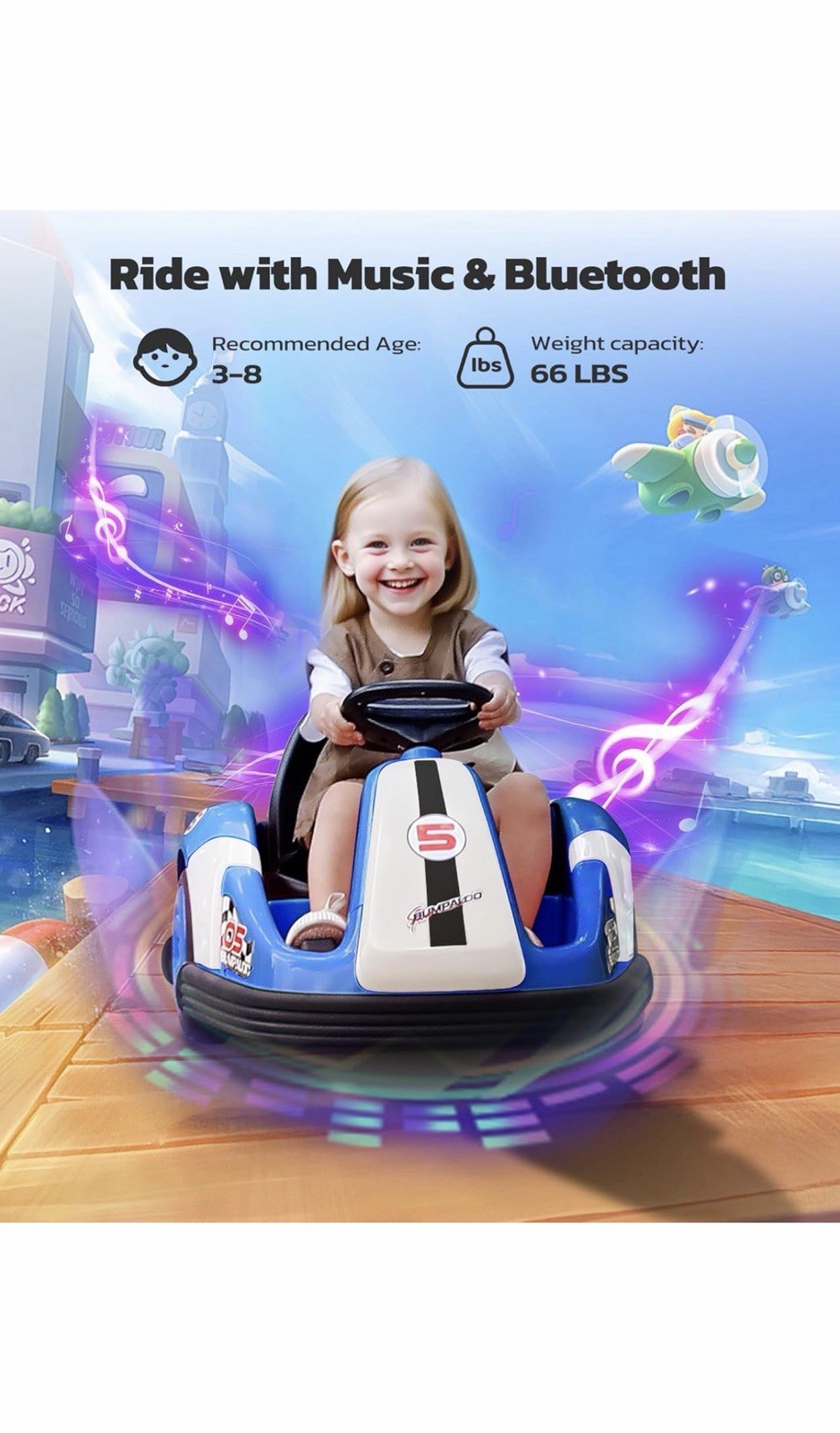 2 Bumper Cars For Kid From 3 To 8, 2.2 Mph Max. They Come With Remote & Charger.