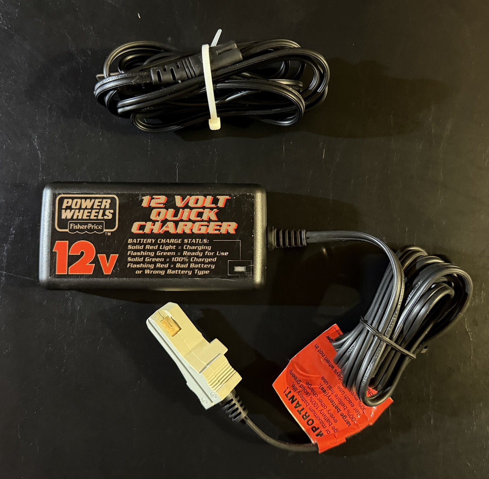 Genuine Fisher Price Power Wheels 12 Volt Quick Charger – Model 00801-1429