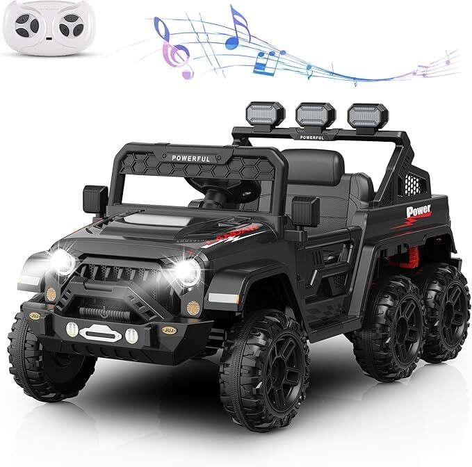 24V 6-Wheel Kids Ride On Car with Remote, Power Wheels Electric Vehicle 99 lbs