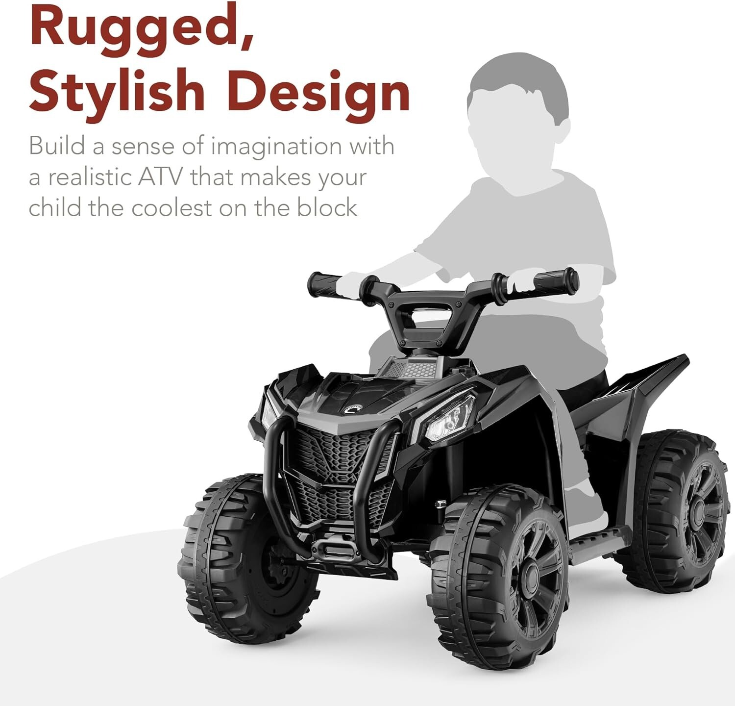 6V Kids ATV 4 Wheeler Quad Car Off-road Ride on Toy 1.8 MPH Max-speed