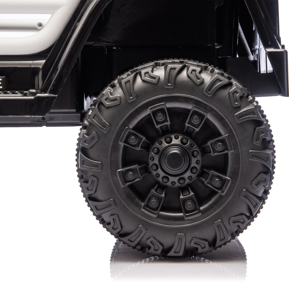 12V Kids Police Ride On Car, Dual Drive Suspension Bluetooth Music