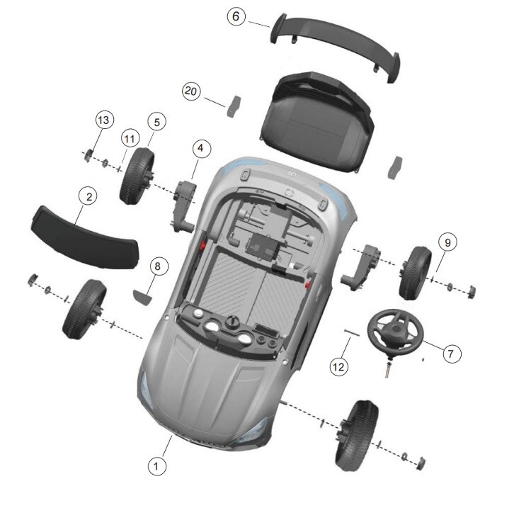 Mercedes Benz Kids Car With Remote Control, LED Lights And MP3 Player