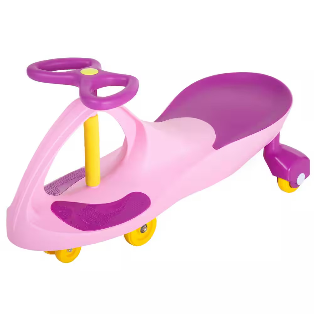 Ride On Wiggle Car Kids Toy Pink Purple Indoor Outdoor Twist Go Durable Fun