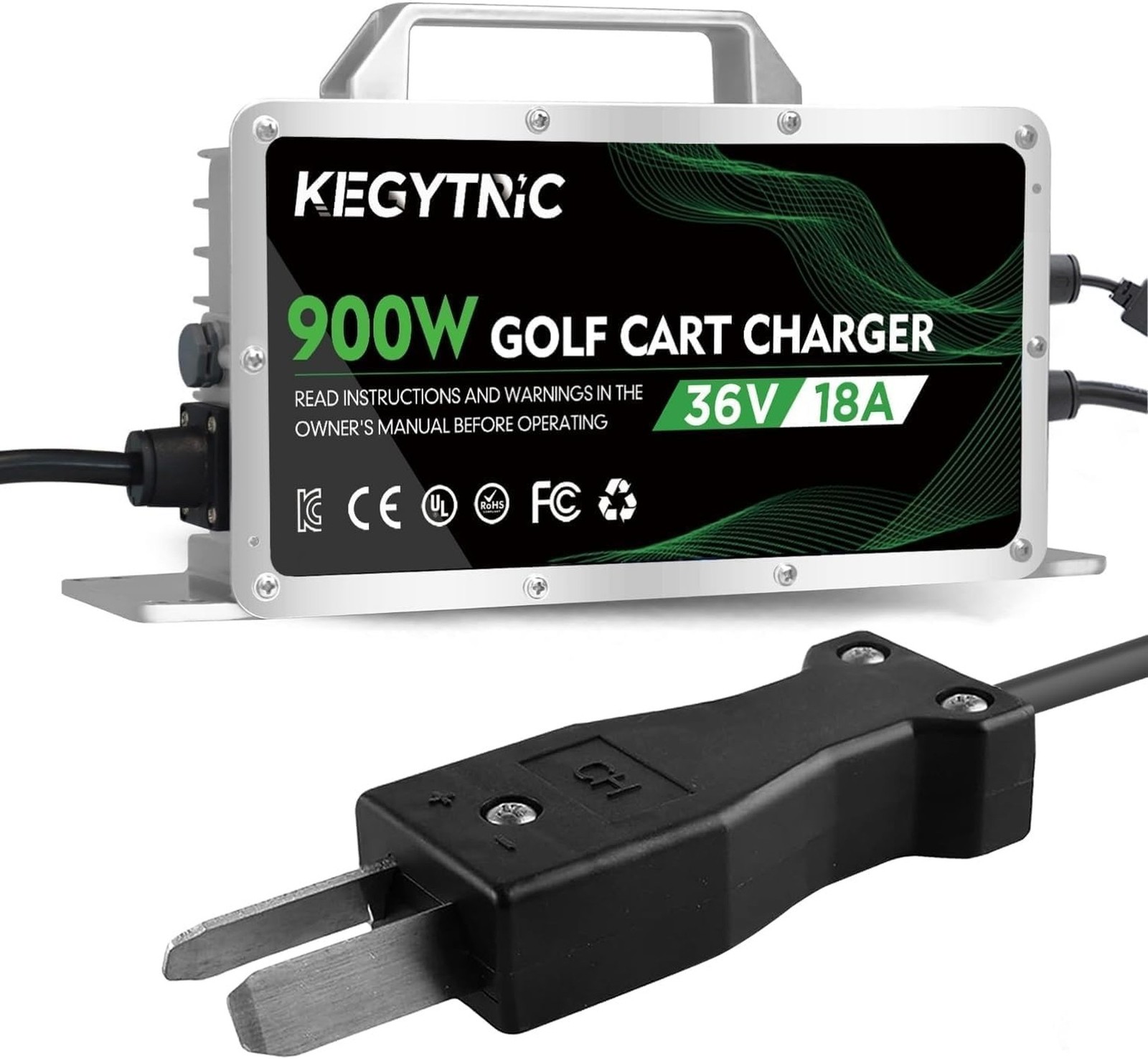 36V Golf Cart Charger, 18 AMP 36 Volt Golf Cart Battery Charger for Club Car,…