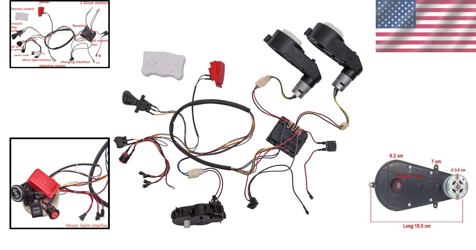 12V Electric Car Conversion: Full Remote Control Wiring Set