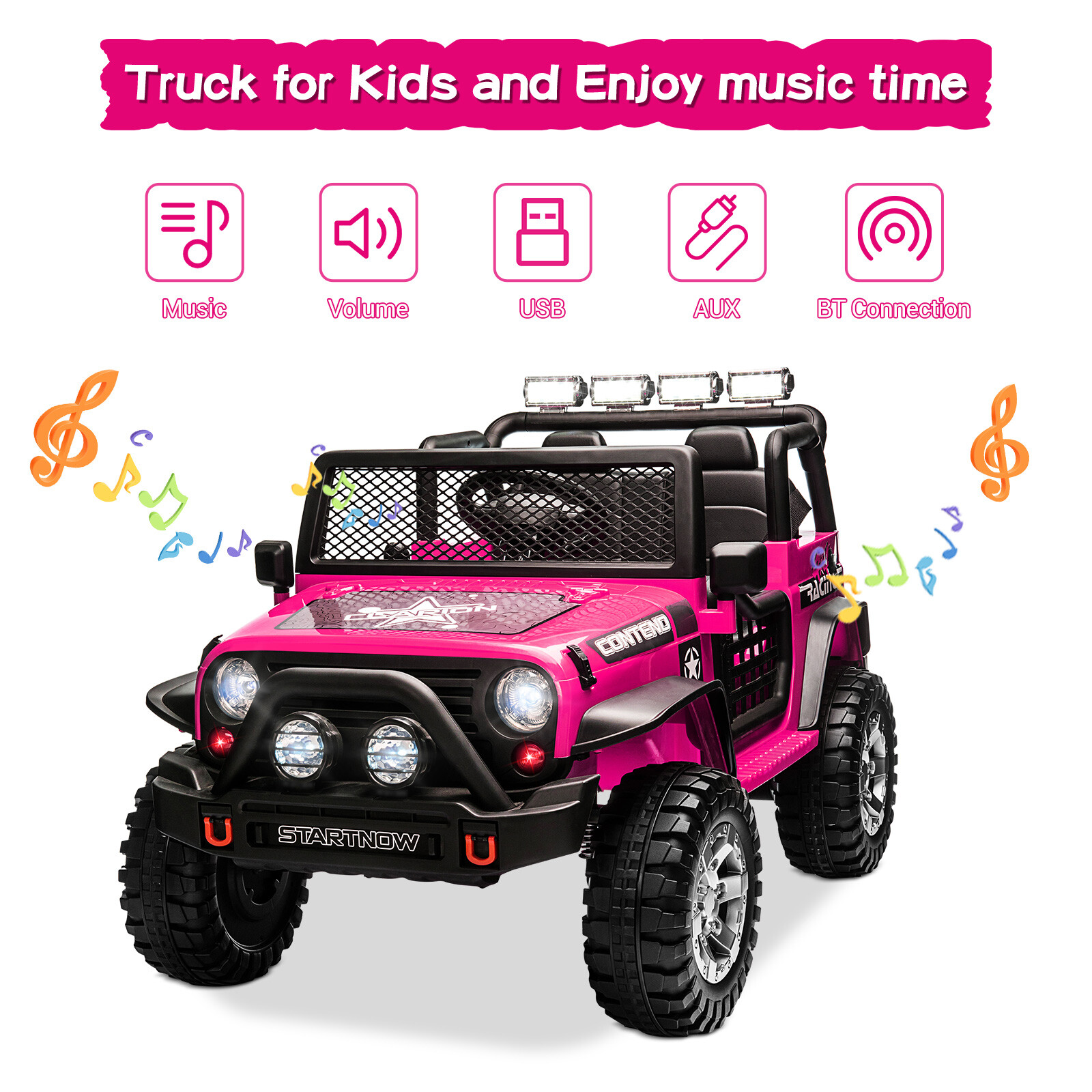 12V Kids Ride On Truck 2 Seater Electric Vehicle Car Jeep Toy W/ Remote Control