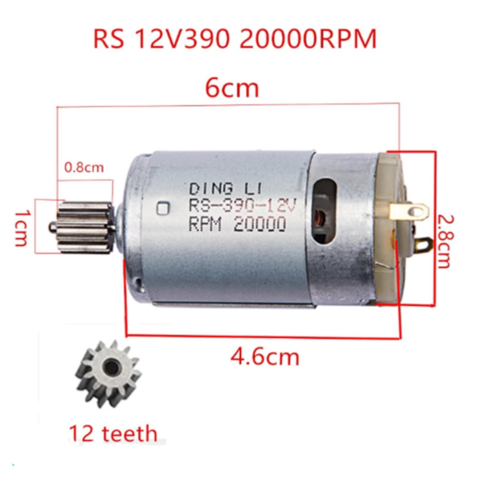 2PCS 12V Electric Motor 20000RPM for Kids Ride-On Cars & Toys – Replacement Part
