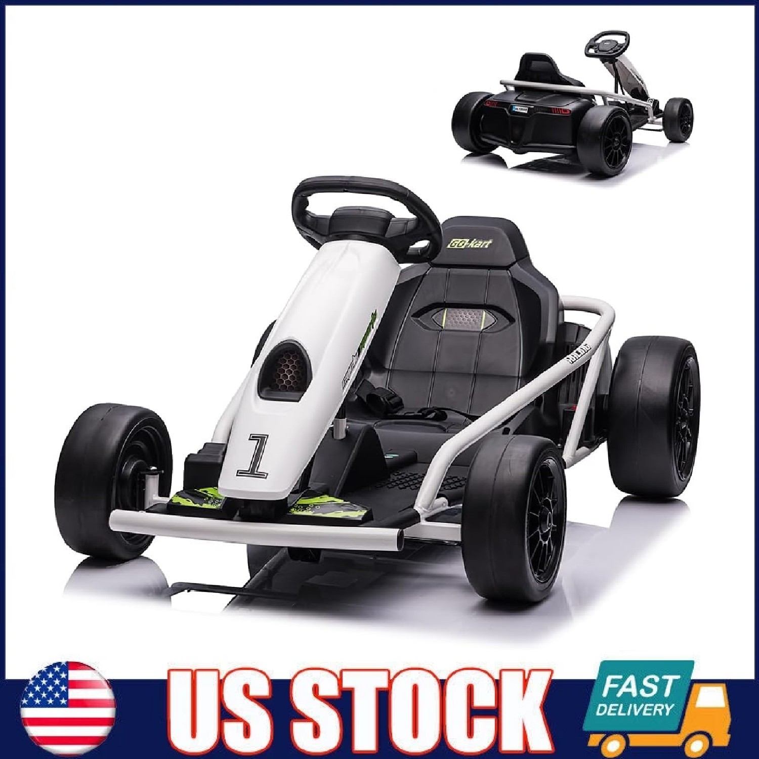 24V Kids Ride On Go Kart 9Ah Battery 250W*2 Motors Electric Riding Go Kart Toy
